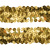 Тесьма с пайетками D16, шир. 30 мм/уп. 25+/-1 м, цвет золото - купить в Кирове. Цена: 1 087.39 руб.
