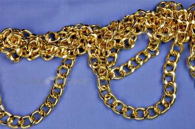 Цепь металл декоративная №11 (17*13) золото (10+/-1 м)  - купить в Кирове. Цена: 1 341.87 руб.