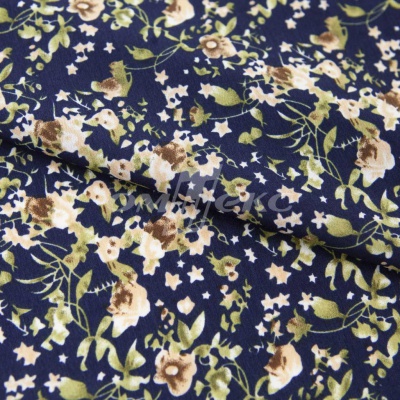 Плательная ткань "Фламенко" 1.1, 80 гр/м2, шир.150 см, принт растительный - купить в Кирове. Цена 241.49 руб.
