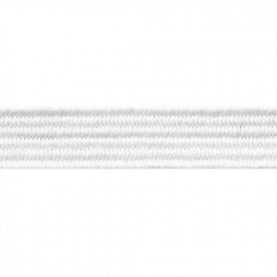 Резиновые нити с текстильным покрытием, шир. 6 мм ( упак.55 м/уп), цв.-белый - купить в Кирове. Цена: 210.75 руб.