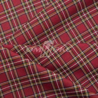 Ткань костюмная клетка 24379 2012, 230 гр/м2, шир.150см, цвет бордовый/бел/жел - купить в Кирове. Цена 539.74 руб.