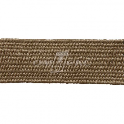 Тесьма отделочная полипропиленовая плетеная эластичная #2, шир. 40мм, цв.- соломенный - купить в Кирове. Цена: 50.99 руб.
