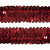 Тесьма с пайетками 3, шир. 30 мм/уп. 25+/-1 м, цвет красный - купить в Кирове. Цена: 1 087.39 руб.