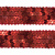 Тесьма с пайетками 3, шир. 20 мм/уп. 25+/-1 м, цвет красный - купить в Кирове. Цена: 778.19 руб.