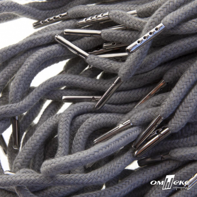 Шнурки #107-08, круглые 130 см, цв.серый - купить в Кирове. Цена: 26.88 руб.