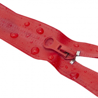 Молния водонепроницаемая PVC Т-7, 90 см, разъемная, цвет (820) красный - купить в Кирове. Цена: 61.18 руб.