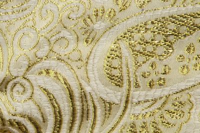Ткань костюмная жаккард №5, 140 гр/м2, шир.150см, цвет золото - купить в Кирове. Цена 383.29 руб.