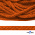 Шнур плетеный d-6 мм, 70% хлопок 30% полиэстер, уп.90+/-1 м, цв.1066-апельсин - купить в Кирове. Цена: 588 руб.