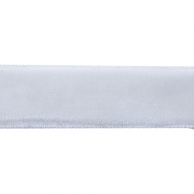 Лента бархатная нейлон, шир.12 мм, (упак. 45,7м), цв.01-белый - купить в Кирове. Цена: 457.61 руб.