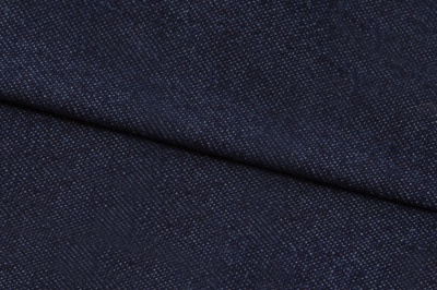 Ткань джинсовая №96, 160 гр/м2, шир.148см, цвет т.синий - купить в Кирове. Цена 350.42 руб.