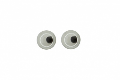 Глазки для игрушек, круглые, с бегающими зрачками, 3 мм/упак.100+/-5 шт, цв. -черно-белые - купить в Кирове. Цена: 25.40 руб.