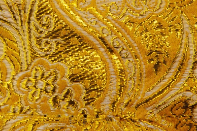 Ткань костюмная жаккард №12, 140 гр/м2, шир.150см, цвет жёлтый - купить в Кирове. Цена 383.29 руб.