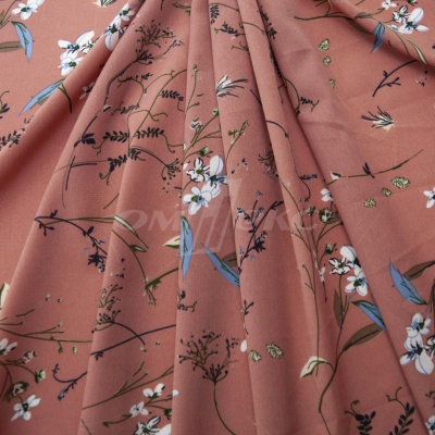 Плательная ткань "Фламенко" 2.1, 80 гр/м2, шир.150 см, принт растительный - купить в Кирове. Цена 311.05 руб.