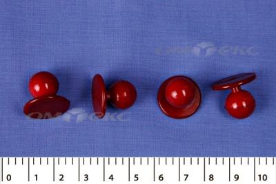 Пуговица поварская "Пукля", 10 мм, цвет красный - купить в Кирове. Цена: 2.28 руб.