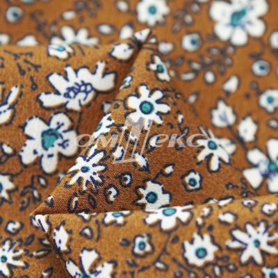 Плательная ткань "Фламенко" 11.1, 80 гр/м2, шир.150 см, принт растительный - купить в Кирове. Цена 239.03 руб.