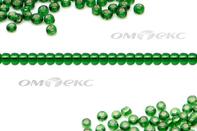 Бисер (SL) 11/0 ( упак.100 гр) цв.27В - зелёный - купить в Кирове. Цена: 53.34 руб.