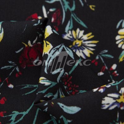 Плательная ткань "Фламенко" 6.2, 80 гр/м2, шир.150 см, принт растительный - купить в Кирове. Цена 239.03 руб.
