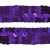 Тесьма с пайетками 12, шир. 20 мм/уп. 25+/-1 м, цвет фиолет - купить в Кирове. Цена: 778.19 руб.
