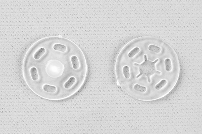 Кнопки пришивные пластиковые 15 мм, блистер 24шт, цв.-прозрачные - купить в Кирове. Цена: 68.79 руб.
