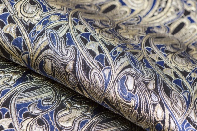 Ткань костюмная жаккард, 135 гр/м2, шир.150см, цвет синий№18 - купить в Кирове. Цена 441.95 руб.