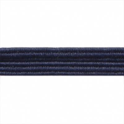 Резиновые нити с текстильным покрытием, шир. 6 мм ( упак.30 м/уп), цв.- 117-т.синий - купить в Кирове. Цена: 152.05 руб.