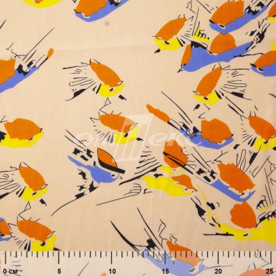 Плательная ткань "Софи" 14.1, 75 гр/м2, шир.150 см, принт птицы - купить в Кирове. Цена 241.49 руб.