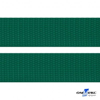 Зелёный- цв.876 -Текстильная лента-стропа 550 гр/м2 ,100% пэ шир.20 мм (боб.50+/-1 м) - купить в Кирове. Цена: 318.85 руб.