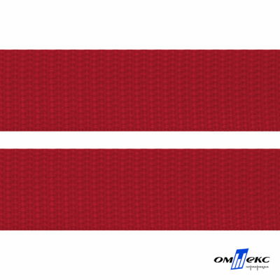 Красный- цв.171 -Текстильная лента-стропа 550 гр/м2 ,100% пэ шир.25 мм (боб.50+/-1 м) - купить в Кирове. Цена: 405.80 руб.