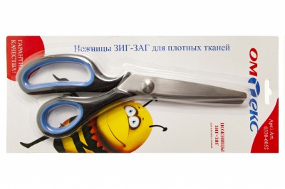 Ножницы арт.0330-6052 "ЗИГ-ЗАГ" 5 мм, для плотных тканей , 9"/ 229 мм - купить в Кирове. Цена: 733.08 руб.