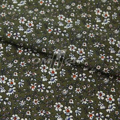 Плательная ткань "Фламенко" 11.2, 80 гр/м2, шир.150 см, принт растительный - купить в Кирове. Цена 259.21 руб.