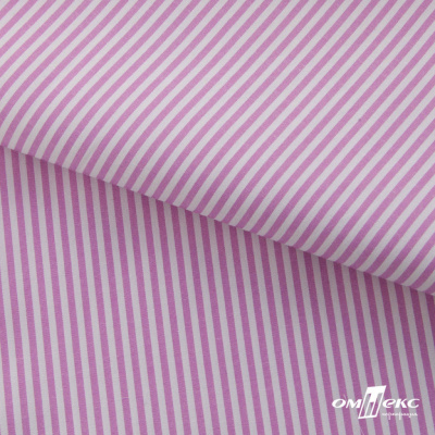 Ткань сорочечная Полоска Кенди, 115 г/м2, 58% пэ,42% хл, шир.150 см, цв.1-розовый, (арт.110) - купить в Кирове. Цена 306.69 руб.