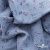 Ткань Муслин принт, 100% хлопок, 125 гр/м2, шир. 140 см, #2308 цв. 69 серо-голубой с цветком - купить в Кирове. Цена 413.11 руб.