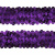 Тесьма с пайетками 12, шир. 30 мм/уп. 25+/-1 м, цвет фиолет - купить в Кирове. Цена: 1 098.48 руб.