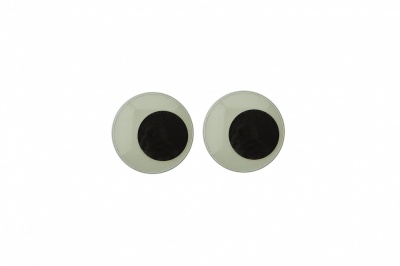 Глазки для игрушек, круглые, с бегающими зрачками, 8 мм/упак.50+/-2 шт, цв. -черно-белые - купить в Кирове. Цена: 15.88 руб.