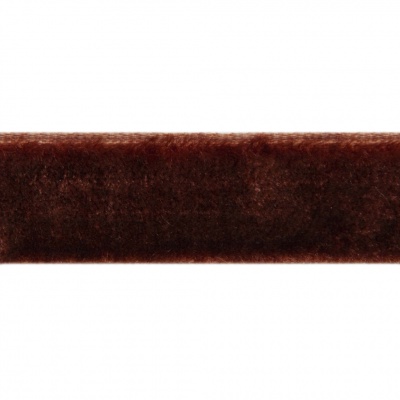 Лента бархатная нейлон, шир.12 мм, (упак. 45,7м), цв.120-шоколад - купить в Кирове. Цена: 396 руб.