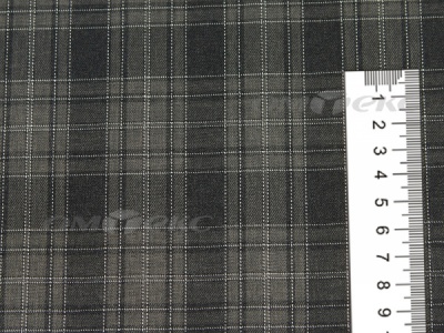 Ткань костюмная клетка 25235 2004, 185 гр/м2, шир.150см, цвет серый/бел - купить в Кирове. Цена 