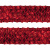 Тесьма с пайетками 3, шир. 35 мм/уп. 25+/-1 м, цвет красный - купить в Кирове. Цена: 1 308.30 руб.
